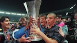 Роналдо после победы в финале Кубка УЕФА 1998 года