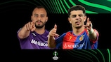 Fiorentina's Arthur Cabral and Basel's Zeki Amdouni