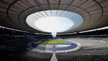 Vista del interior del Olympiastadion de Berlín, que acogerá la final de la UEFA EURO 2024