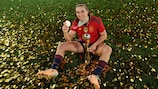 History-maker Mariona Caldentey after winning the World Cup with Spain in the same year as the Champions League with Barcelona