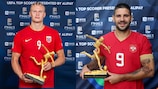 Erling Haaland und Aleksandar Mitrović haben je sechs Tore in der UEFA Nations League 2022/23 erzielt