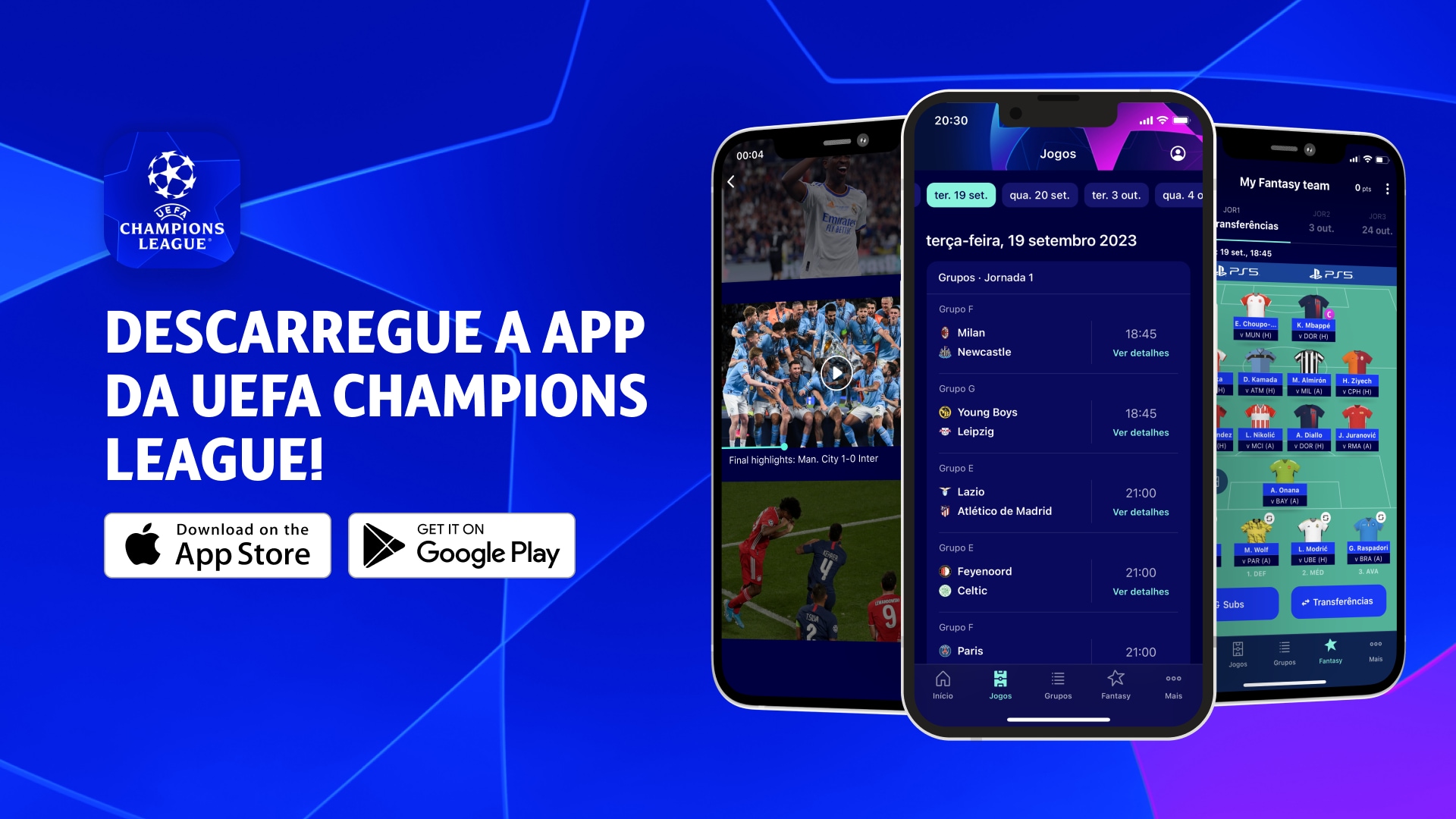 Adicione os jogos da Champions League ao calendário do seu smartphone