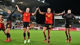 Belgium enjoy their dramatic win against the Netherlands