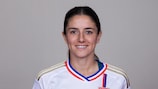 LYON, FRANCE - OCTOBER 17: Danielle van de Donk of Olympique Lyonnais poses for a portrait during the UEFA Women's Champions League Official Portraits shoot on October 17, 2023 in Lyon, France. (Photo by Francesco Scaccianoce - UEFA/UEFA via Getty Images)