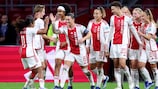 Sherida Spitse (No8) celebrates putting Ajax 2-0 up against Paris Saint-Germain