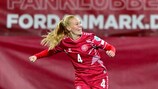  Sofie Bredgaard a marqué un but pour le Danemark contre le Pays de Galles, ce qui lui a permis de rester en tête de son groupe