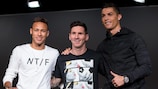 Neymar, Messi y Cristiano Ronaldo, tres históricos de la Champions League