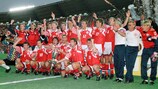 A Dinamarca festeja com o troféu o inesperado triunfo em 1992
