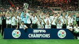 Germany celebrate their victory in 1996
