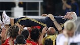 Luis Aragonés on the day he coached Spain to  EURO 2008 success, aged 69 years and 336 days  