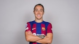 BARCELONA, SPAIN - OCTOBER 11: Lucy Bronze of FC Barcelona poses for a photo during the UEFA Women's Champions League official portrait shoot  at Estadi Johan Cruyff on October 11, 2023 in Barcelona, Spain. (Photo by Aitor Alcalde - UEFA/UEFA via Getty Images)