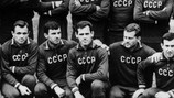Viktor Ponedelnik (second right) was on target for the USSR