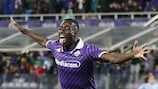 Michael Kayode, 19 ans, célèbre son but lors de la victoire de la Fiorentina sur la Lazio