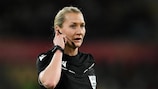 Referee Tess Olofsson during the UEFA Women's Nations League 2024 final 