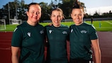 Referees Cheryl Foster, Stéphanie Frappart and Rebecca Welch