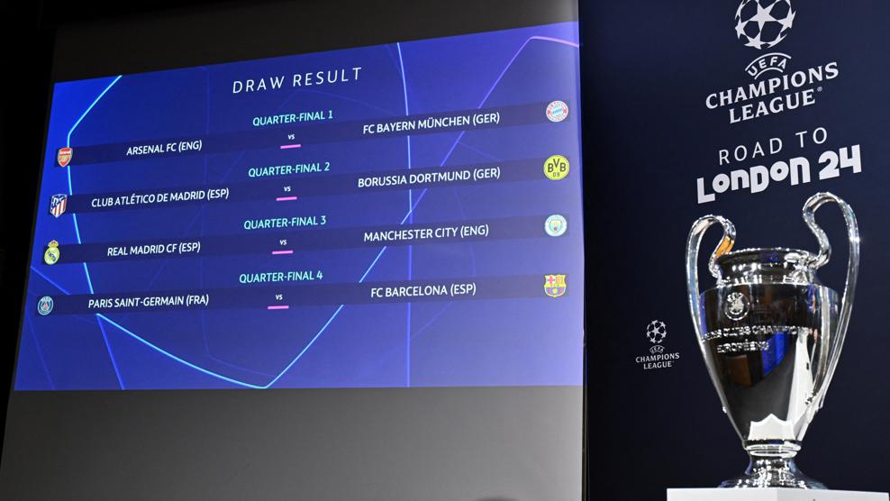 Champions League quarterfinal, semifinal draw revealed Arsenal vs