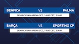 Semifinali: Benfica-Palma, Barça-Sporting