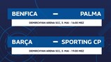 Halbfinale: Benfica-Palma, Barça-Sporting 