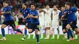 L'Italia festeggia la vittoria contro l'Inghilterra nella finale di UEFA EURO 2020