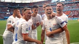 Tschechischer Jubel über ein Tor gegen die Niederlande im Achtelfinale der EURO 2020