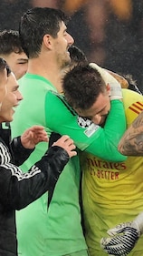 Courtois on sharing 'cool moment' with Trubin