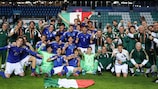 Italy celebrate semi-final progress
